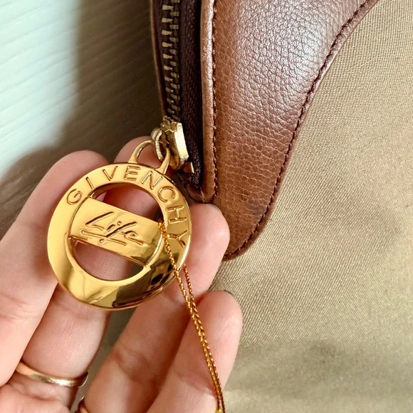 Vintage Givenchy Brown Leather And Canvas Handbag From Its Life Line NWT (read) - Picture 4 of 10